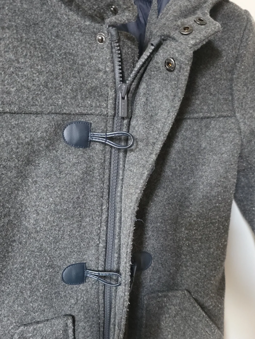 Mayoral Kids' Charcoal Toggle Coat, 7Y